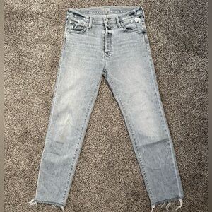 MOTHER Faded Gray Denim Jeans